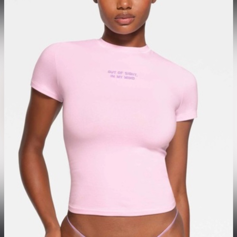 Skims Valentines Pink Cotton Jersey “Out of Sight In My Mind” size 2X